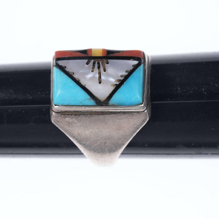 sz10.75 Vintage Zuni inlay ring