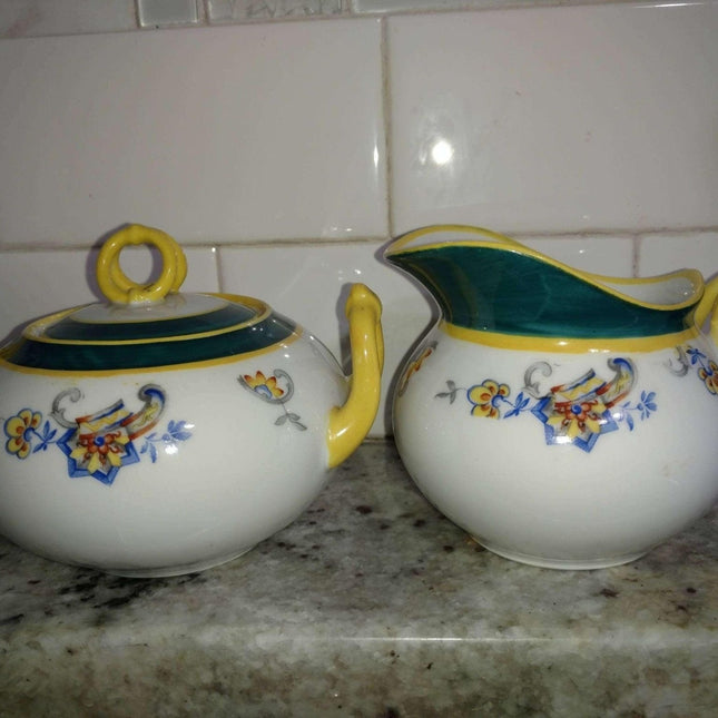 Porcelain Moschendorf Factory, Bavaria, Germany Incredible Art Deco Creamer and