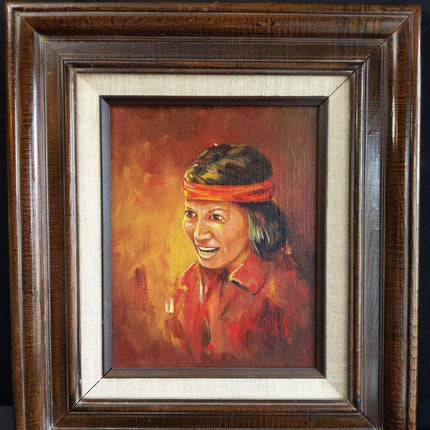 John Jones (American b. 1943) Native American Oil On Canvas Portrait