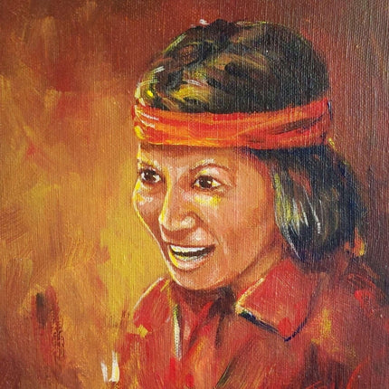 John Jones (American b. 1943) Native American Oil On Canvas Portrait