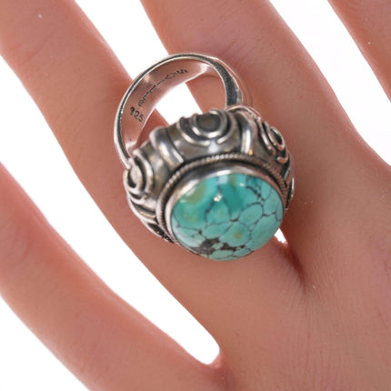 sz6 Shreve Saville Sterling and turquoise ring