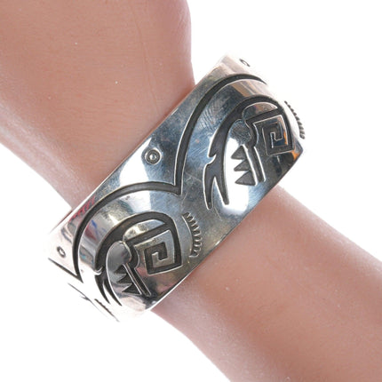 6.75" Rosco Scott Navajo Stering silver cuff bracelet