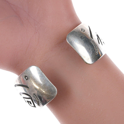 6.75" Rosco Scott Navajo Stering silver cuff bracelet