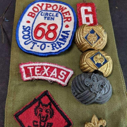 Vintage boy Scout lot. Pat 1911 pin 50's 60's patches