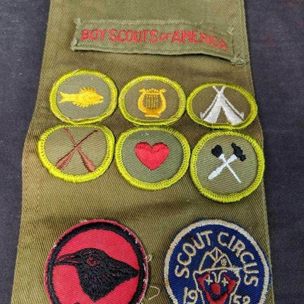 Vintage boy Scout lot. Pat 1911 pin 50's 60's patches