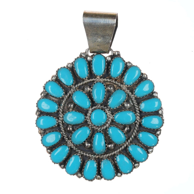 Juliana Williams Navajo sterling and turquoise cluster pendant