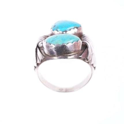 sz10 Vintage Navajo sterling and turquoise ring
