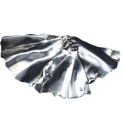 Handmade Sterling Silver Belt Buckle Shaped like a flower By Ollie