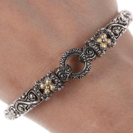 Barbara Bixby Sterling/18k Cuff bracelet