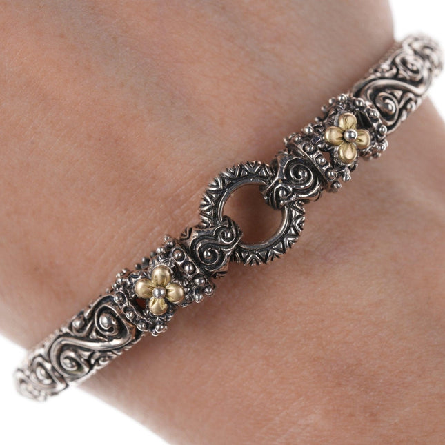 Barbara Bixby Sterling/18k Cuff bracelet