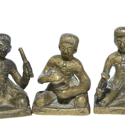 Antique Thai Bronze Miniature Musicians