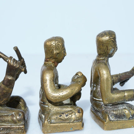 Antique Thai Bronze Miniature Musicians