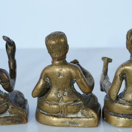 Antique Thai Bronze Miniature Musicians