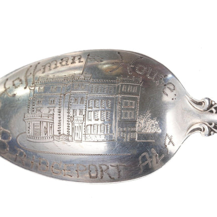 1890's Hand Engraved Hoffman House Bridgeport Alabama Sterling souvenir spoon