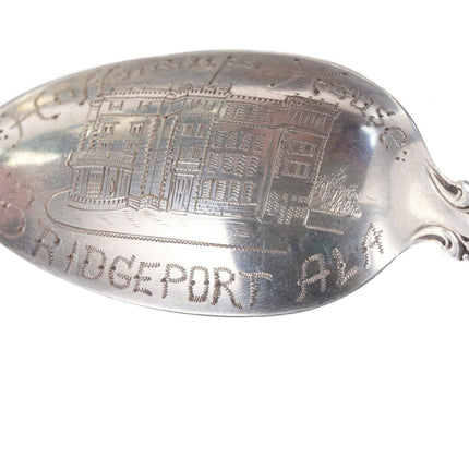 1890's Hand Engraved Hoffman House Bridgeport Alabama Sterling souvenir spoon