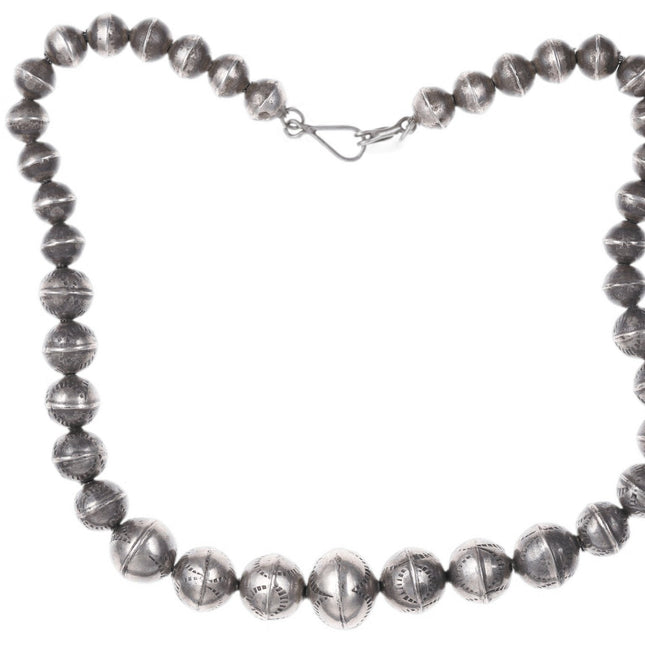 Vintage Silber Navajo Perlen Halskette