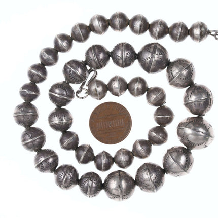 Vintage Silver Navajo Pearls Necklace