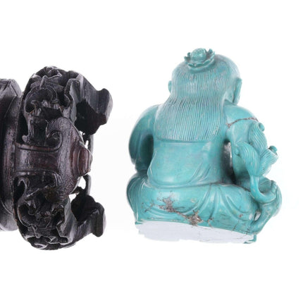 Chinese Republic period carved turquoise figure