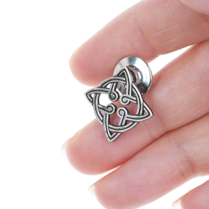James Avery Descending Dove earrings and Celtic knot lapel pin/tie tac in sterling