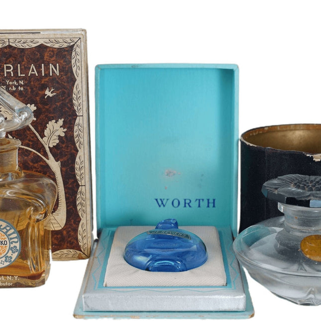 c1940 法国 Baccarat/Lalique 香水瓶原盒装