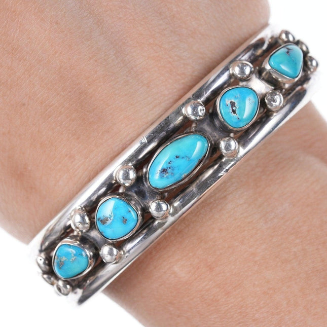 6.5" Vintage Navajo Sterling/turquoise cuff bracelet