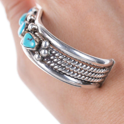 6.5" Vintage Navajo Sterling/turquoise cuff bracelet