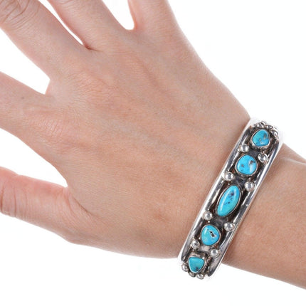6.5" Vintage Navajo Sterling/turquoise cuff bracelet