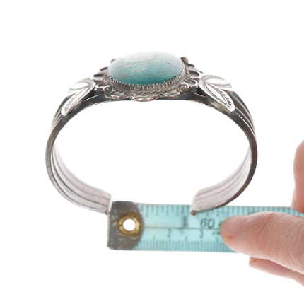 6.25" 30's-40's Navajo silver and turquoise bracelet