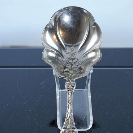 c1910 Sterling Alvin Orange Blossom Blumenschale, großer Beeren-/Auflauf-Servierlöffel