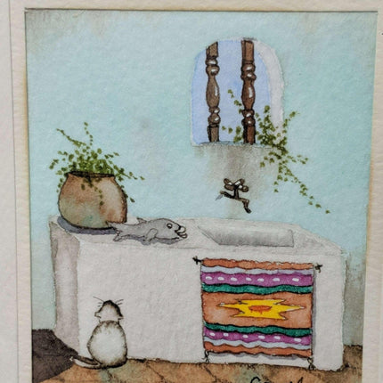 Carol Jean Green Miniature Watercolors Listed California Artist