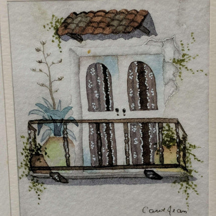 Carol Jean Green Miniature Watercolors Listed California Artist