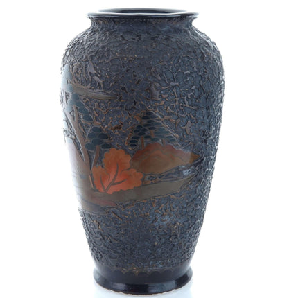 Periodo Meiji Totai Shippo Cloisonne giapponese su vaso in porcellana
