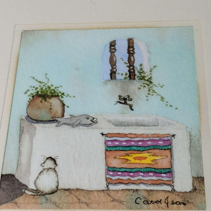 Carol Jean Green Miniature Watercolors Listed California Artist