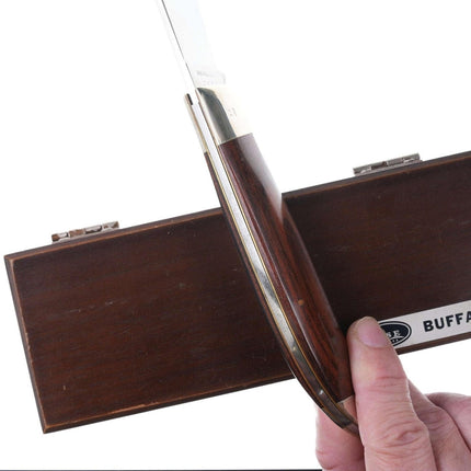 Large 1970's Case Buffalo knife in wood presentation box