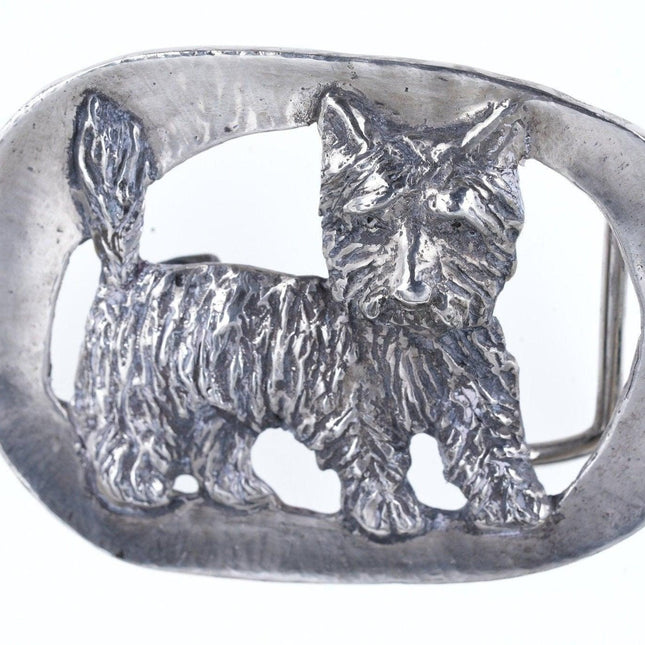 Annie Davis Sterling Silber Scottie Dog Gürtelschnalle