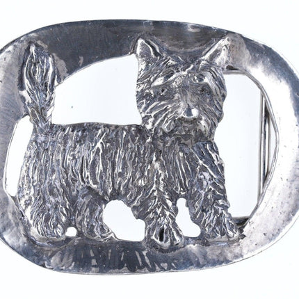 Annie Davis Sterling Silver Scottie Dog belt buckle