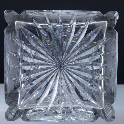 c1910 American Brilliant Period Cut Glass Vase with Alternating Intaglio Panels