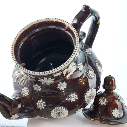 Huge 19th century treacle glazed teapot with eagle