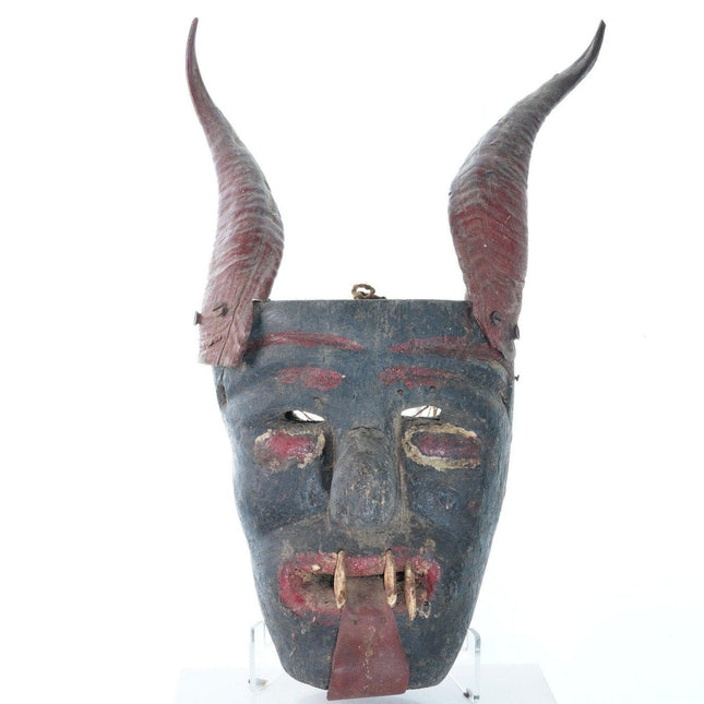 Antique Diablo Mexican dance mask