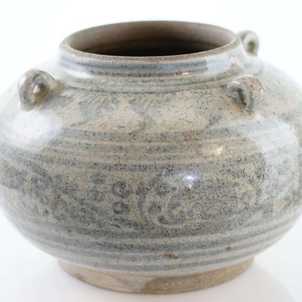 大型 15/16 世纪泰国 Sawankhalok 窑蓝色釉下装饰罐