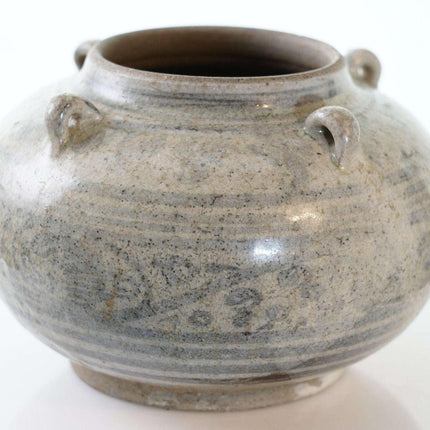 大型 15/16 世纪泰国 Sawankhalok 窑蓝色釉下装饰罐