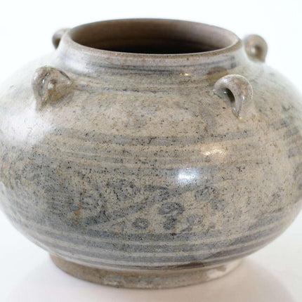 Large 15th/16th Century Thai Sawankhalok Kiln Blue Underglaze decorated jar