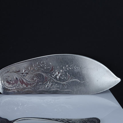 Um 1880 amerikanisches Fisch-Servierset aus Sterlingsilber von R Harris &amp; Co Washington DC