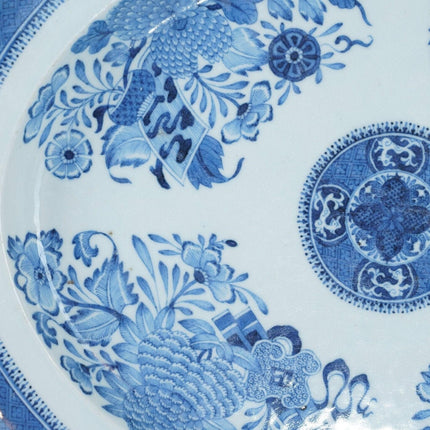 c1820 Antique Chinese Fitzhugh Blue underglaze decorated porcelain platter