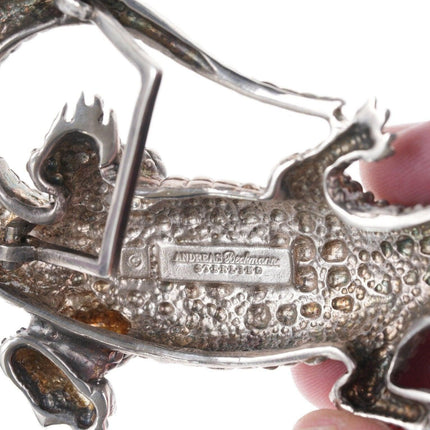 Andreas Beckmann 纯银鳄鱼皮带扣，尺寸 26 鳄鱼皮带