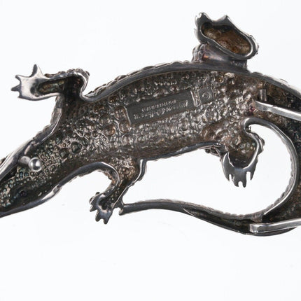 Andreas Beckmann Gürtelschnalle aus Sterling-Alligatorleder an einem Alligatorgürtel der Größe 26