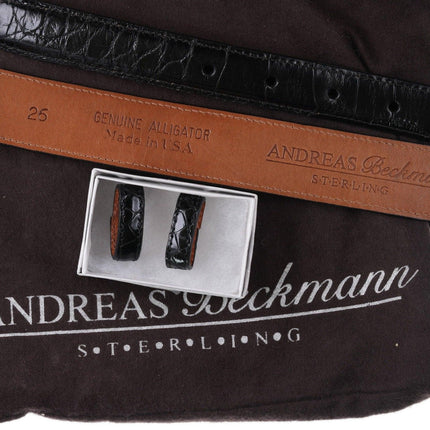 Andreas Beckmann 纯银鳄鱼皮带扣，尺寸 26 鳄鱼皮带