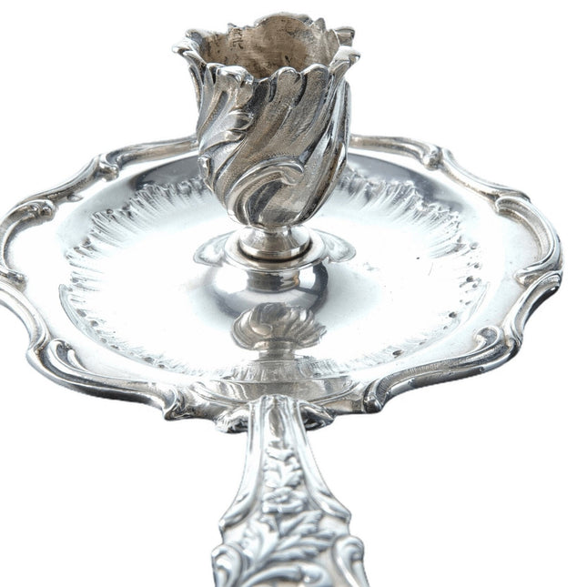 c1880 French Sterling Silver Chamberstick made by George Boin