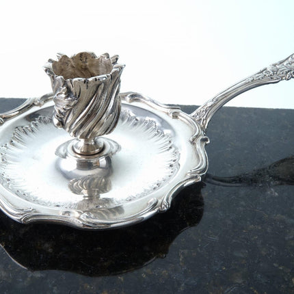 c1880 French Sterling Silver Chamberstick made by George Boin