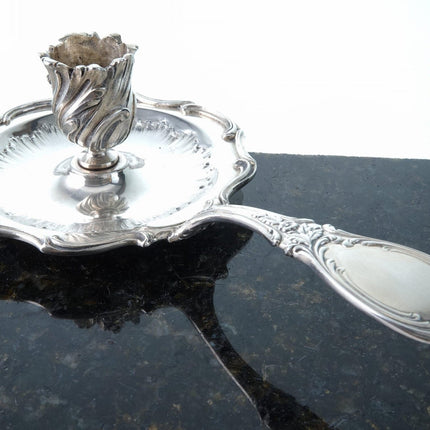 c1880 French Sterling Silver Chamberstick made by George Boin